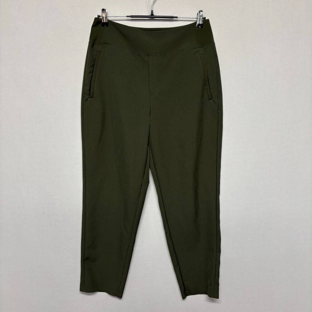 Athleta Women Endless High Rise Pants Size 10 Olive Green FA24 D132 -18